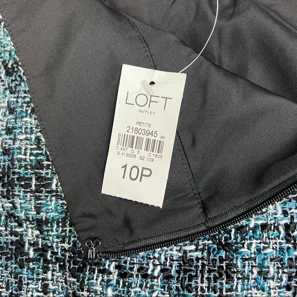 Loft Petite Womens Tweed Skirt Sz 10P - Picture 7 of 9